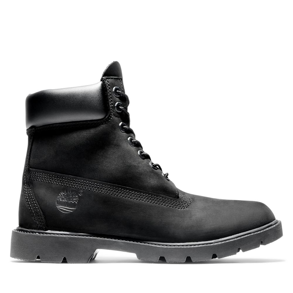 Botas de Nieve Timberland Hombre 6-Inch Basic Waterproof W/Padded Collar Negras - Chile BMQ-170483